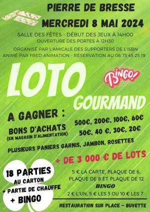 LOTO GOURMAND Amicale supporters ISBN 8 mai 2024 