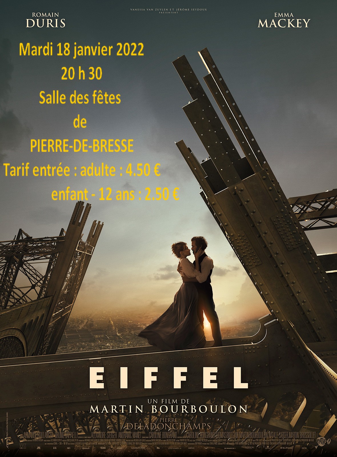 ciné village film Eiffel 18 janvier 2022