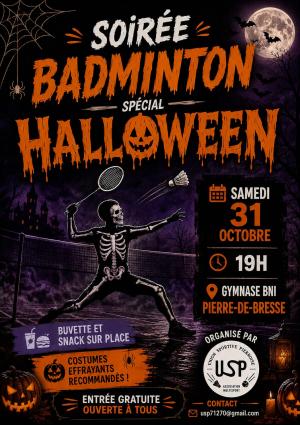 Soirée badminton costumée spéciale HALLOWEEN 