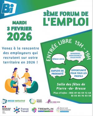 3ème édition FORUM DE L'EMPLOI - Mardi 3 février 2026