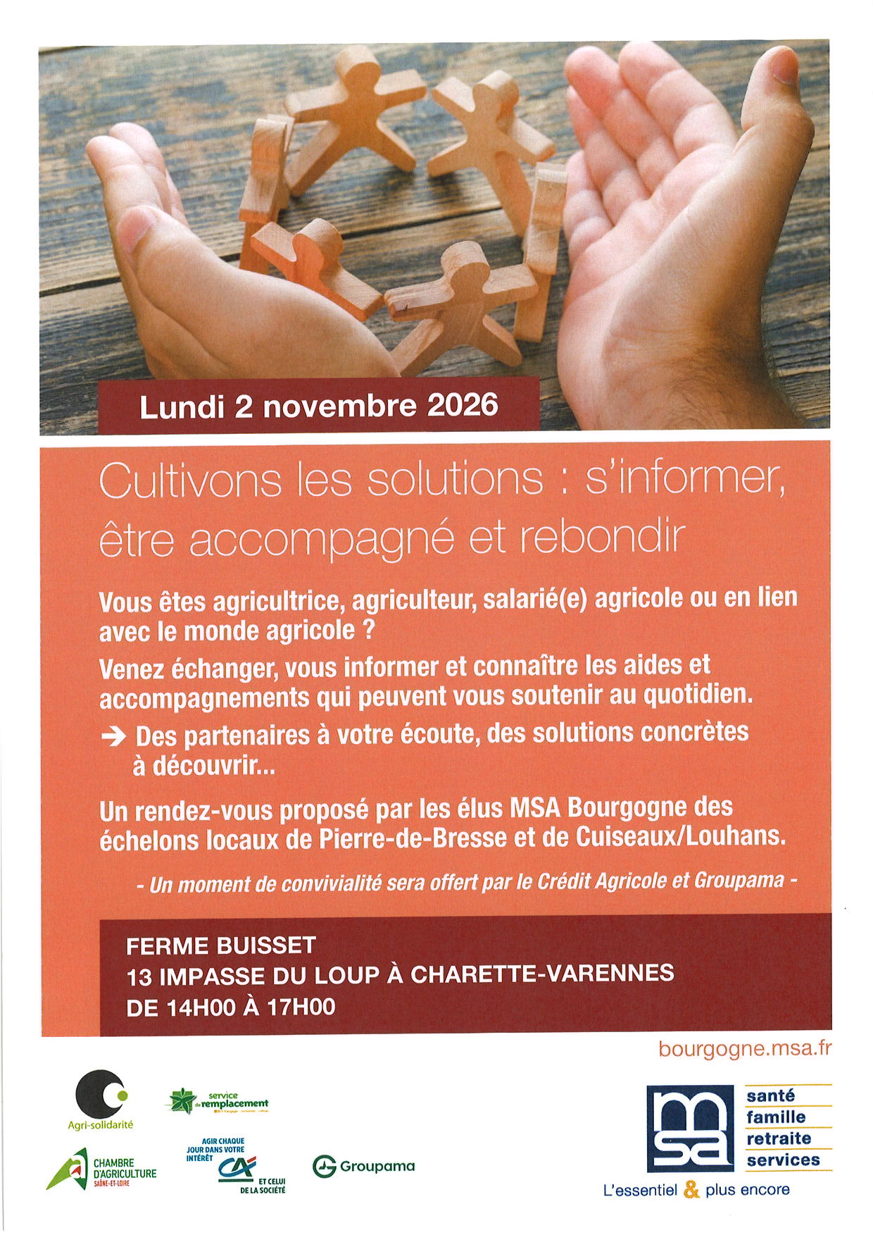 Rendez-vous MSA /Agriculteurs et Salariés agricoles 2 nov. 2026