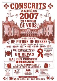 Banquet des conscrits classe 7 - samedi 6 mars 2027