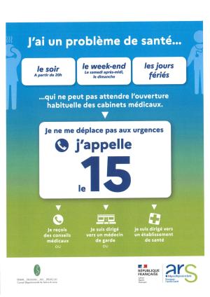 APPEL URGENCES composer le 15 
