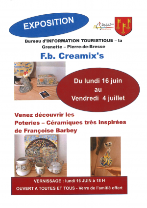 Exposition poteries "CREAMIX'S" - du 16 juin au 04 juillet 2025