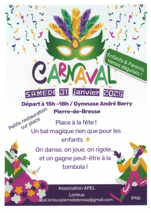Carnaval - 31 janvier 2026  après-midi gymnase communal