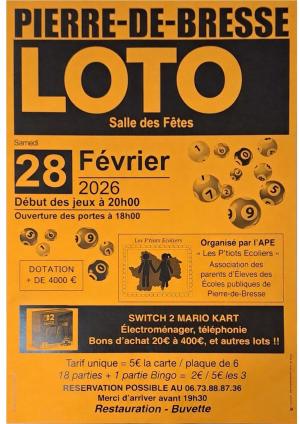 LOTO Les P'tiots Ecoliers - au profit des écoles publiques 