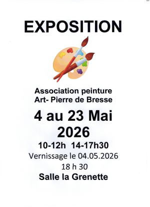 Expo peinture du 4 au 23 mai au Point Information Touristique