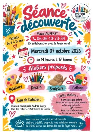 Ateliers bricolage enfants les mercredis après-midi 