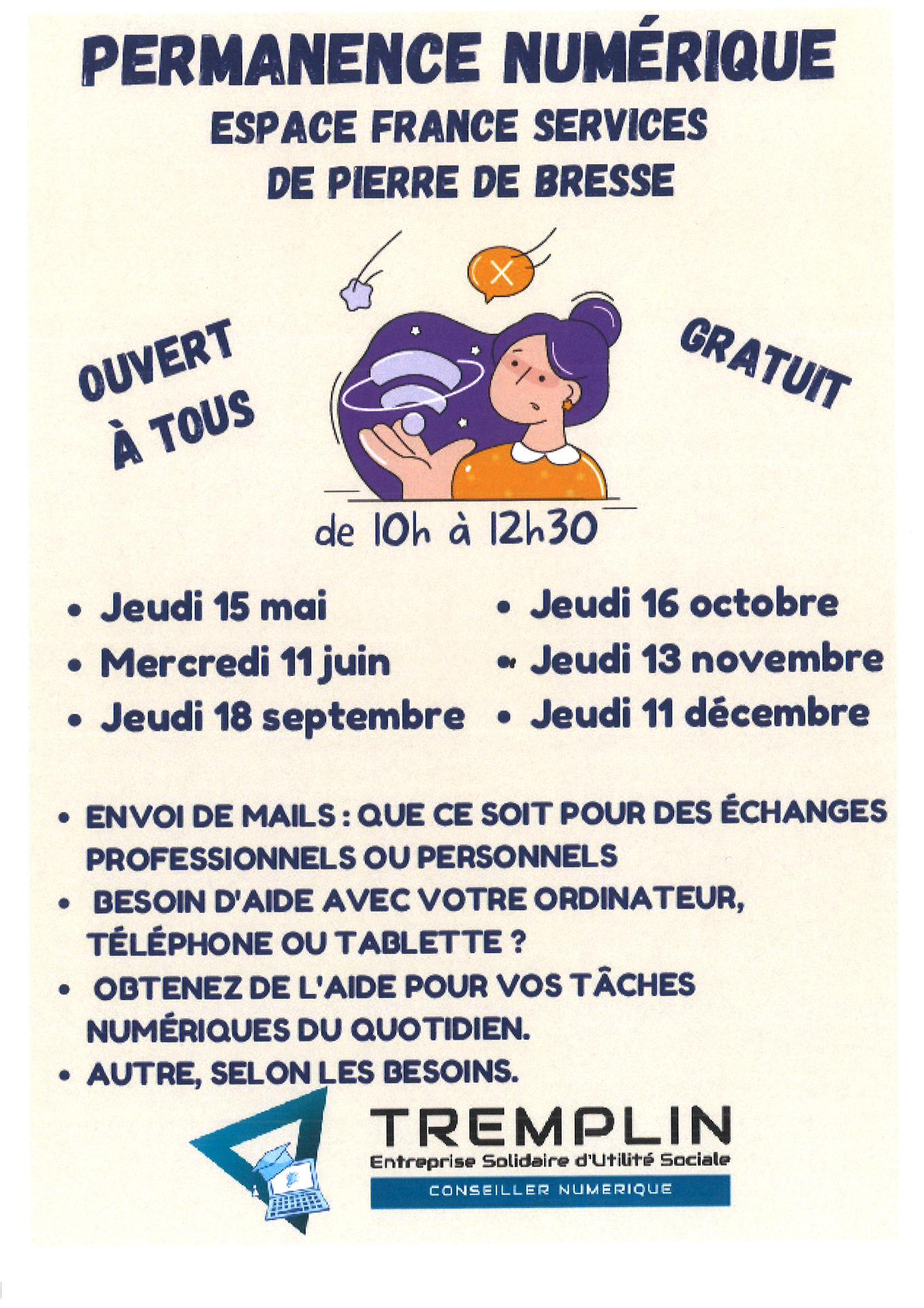 PERMANENCE NUMÉRIQUE à l'Espace France Services