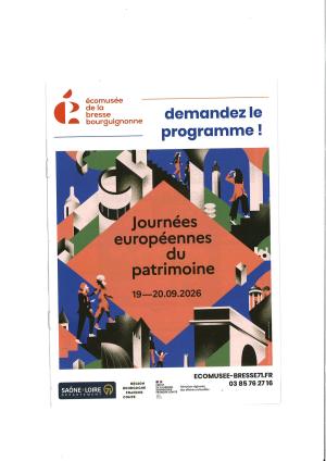 Journées européennes du patrimoine 19 et 20 sept 2026