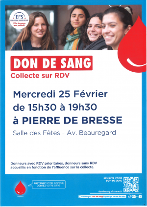 Don du sang - mercredi 25 février 2026