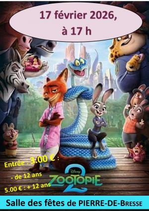 ZOOTOPIE 2 film jeune public - mardi 17 février 2026 