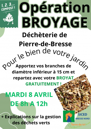 Opération BROYAGE DES vegetaux 8 avril 2025 